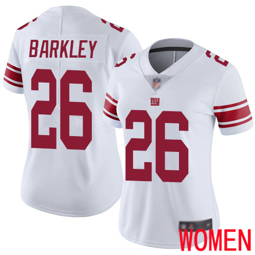 Women New York Giants #26 Saquon Barkley White Vapor Untouchable Limited Player Football NFL Jersey->youth nfl jersey->Youth Jersey